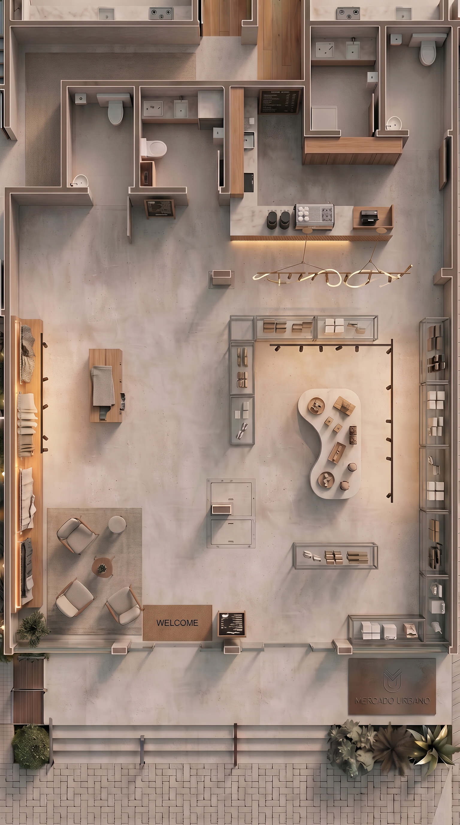 Sala comercial — Planta humanizada
